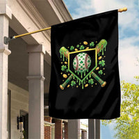 St Patricks Day Baseball Ice Cream Drip Home Plate Garden Flag