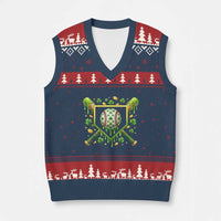 St Patricks Day Baseball Ice Cream Drip Home Plate V-Neck Knit Sweater Vest