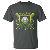 St Patricks Day Baseball Ice Cream Drip Home Plate T Shirt