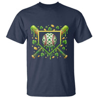 St Patricks Day Baseball Ice Cream Drip Home Plate T Shirt