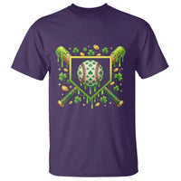 St Patricks Day Baseball Ice Cream Drip Home Plate T Shirt