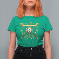St Patricks Day Baseball Ice Cream Drip Home Plate T Shirt For Women