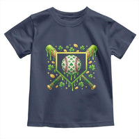 St Patricks Day Baseball Ice Cream Drip Home Plate Toddler T Shirt