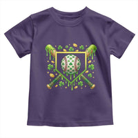 St Patricks Day Baseball Ice Cream Drip Home Plate Toddler T Shirt