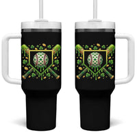 St Patricks Day Baseball Ice Cream Drip Home Plate Tumbler With Handle