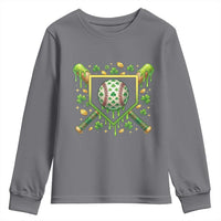 St Patricks Day Baseball Ice Cream Drip Home Plate Youth Sweatshirt