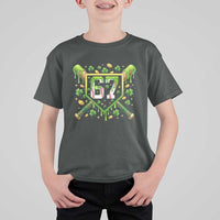 Funny St Patricks Day 67 Six Seven Baseball Ice Cream Drip T Shirt For Kid