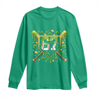 Funny St Patricks Day 67 Six Seven Baseball Ice Cream Drip Long Sleeve Shirt