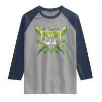 Funny St Patricks Day 67 Six Seven Baseball Ice Cream Drip Raglan Shirt