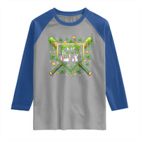 Funny St Patricks Day 67 Six Seven Baseball Ice Cream Drip Raglan Shirt