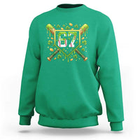 Funny St Patricks Day 67 Six Seven Baseball Ice Cream Drip Sweatshirt
