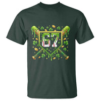 Funny St Patricks Day 67 Six Seven Baseball Ice Cream Drip T Shirt