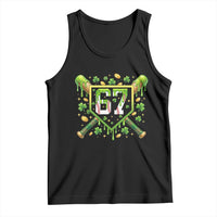 Funny St Patricks Day 67 Six Seven Baseball Ice Cream Drip Tank Top