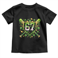 Funny St Patricks Day 67 Six Seven Baseball Ice Cream Drip Toddler T Shirt