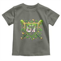Funny St Patricks Day 67 Six Seven Baseball Ice Cream Drip Toddler T Shirt