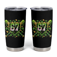 Funny St Patricks Day 67 Six Seven Baseball Ice Cream Drip Tumbler Cup