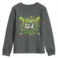 Funny St Patricks Day 67 Six Seven Baseball Ice Cream Drip Youth Sweatshirt