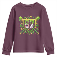 Funny St Patricks Day 67 Six Seven Baseball Ice Cream Drip Youth Sweatshirt