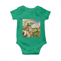 St Patricks Day Cat Selfie with Leprechaun Baby Onesie
