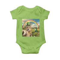 St Patricks Day Cat Selfie with Leprechaun Baby Onesie