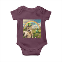 St Patricks Day Cat Selfie with Leprechaun Baby Onesie