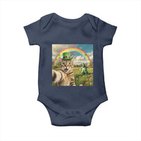 St Patricks Day Cat Selfie with Leprechaun Baby Onesie