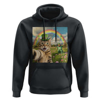 St Patricks Day Cat Selfie with Leprechaun Hoodie