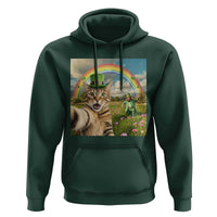 St Patricks Day Cat Selfie with Leprechaun Hoodie