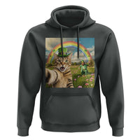 St Patricks Day Cat Selfie with Leprechaun Hoodie