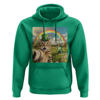 St Patricks Day Cat Selfie with Leprechaun Hoodie