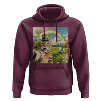 St Patricks Day Cat Selfie with Leprechaun Hoodie