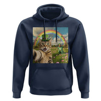St Patricks Day Cat Selfie with Leprechaun Hoodie