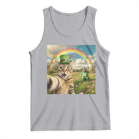 St Patricks Day Cat Selfie with Leprechaun Tank Top