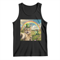 St Patricks Day Cat Selfie with Leprechaun Tank Top