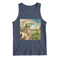 St Patricks Day Cat Selfie with Leprechaun Tank Top