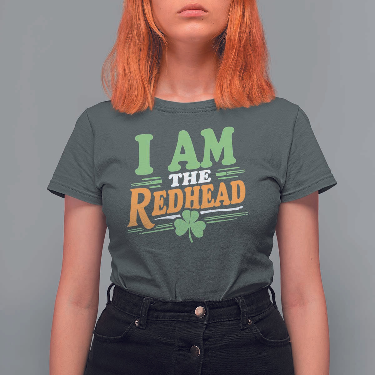 Funny St Patrick's Day I Am The Redhead T Shirt For Women Shamrock