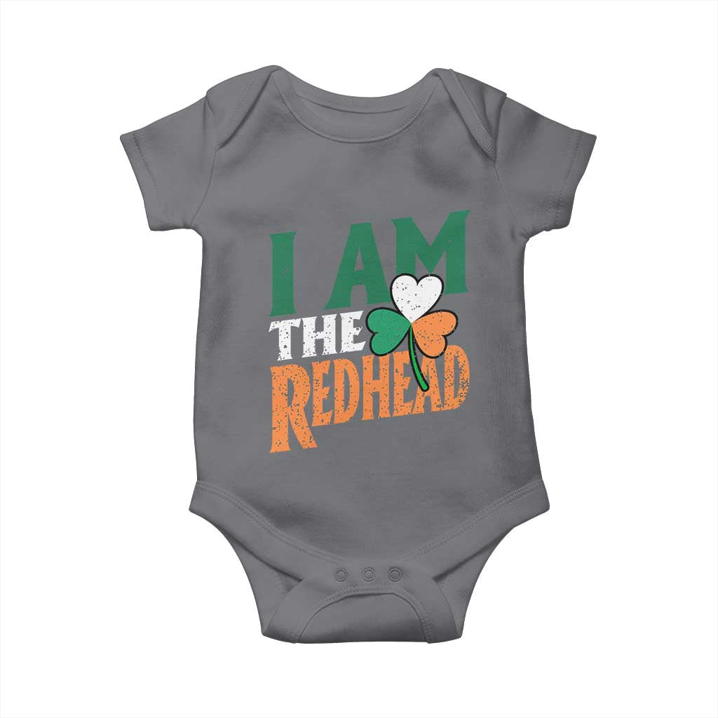 Funny Irish St Patrick's Day I Am The Redhead Baby Onesie Ireland Flag Shamrock