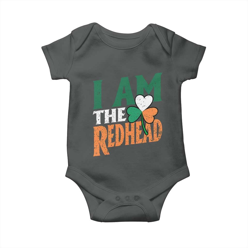 Funny Irish St Patrick's Day I Am The Redhead Baby Onesie Ireland Flag Shamrock