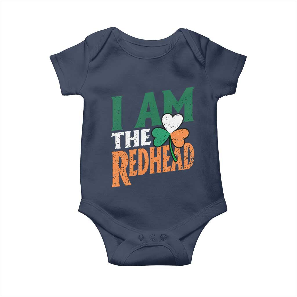 Funny Irish St Patrick's Day I Am The Redhead Baby Onesie Ireland Flag Shamrock