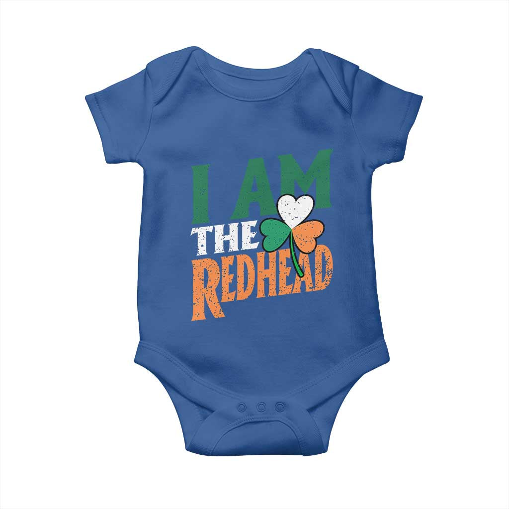 Funny Irish St Patrick's Day I Am The Redhead Baby Onesie Ireland Flag Shamrock