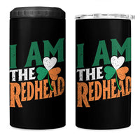 Funny Irish St Patrick's Day I Am The Redhead 4 in 1 Can Cooler Tumbler Ireland Flag Shamrock