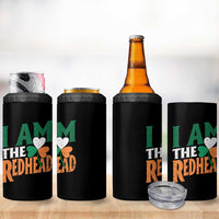 Funny Irish St Patrick's Day I Am The Redhead 4 in 1 Can Cooler Tumbler Ireland Flag Shamrock
