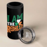Funny Irish St Patrick's Day I Am The Redhead 4 in 1 Can Cooler Tumbler Ireland Flag Shamrock