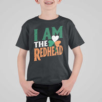Funny Irish St Patrick's Day I Am The Redhead T Shirt For Kid Ireland Flag Shamrock