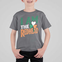 Funny Irish St Patrick's Day I Am The Redhead T Shirt For Kid Ireland Flag Shamrock