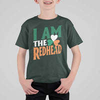 Funny Irish St Patrick's Day I Am The Redhead T Shirt For Kid Ireland Flag Shamrock