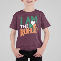Funny Irish St Patrick's Day I Am The Redhead T Shirt For Kid Ireland Flag Shamrock