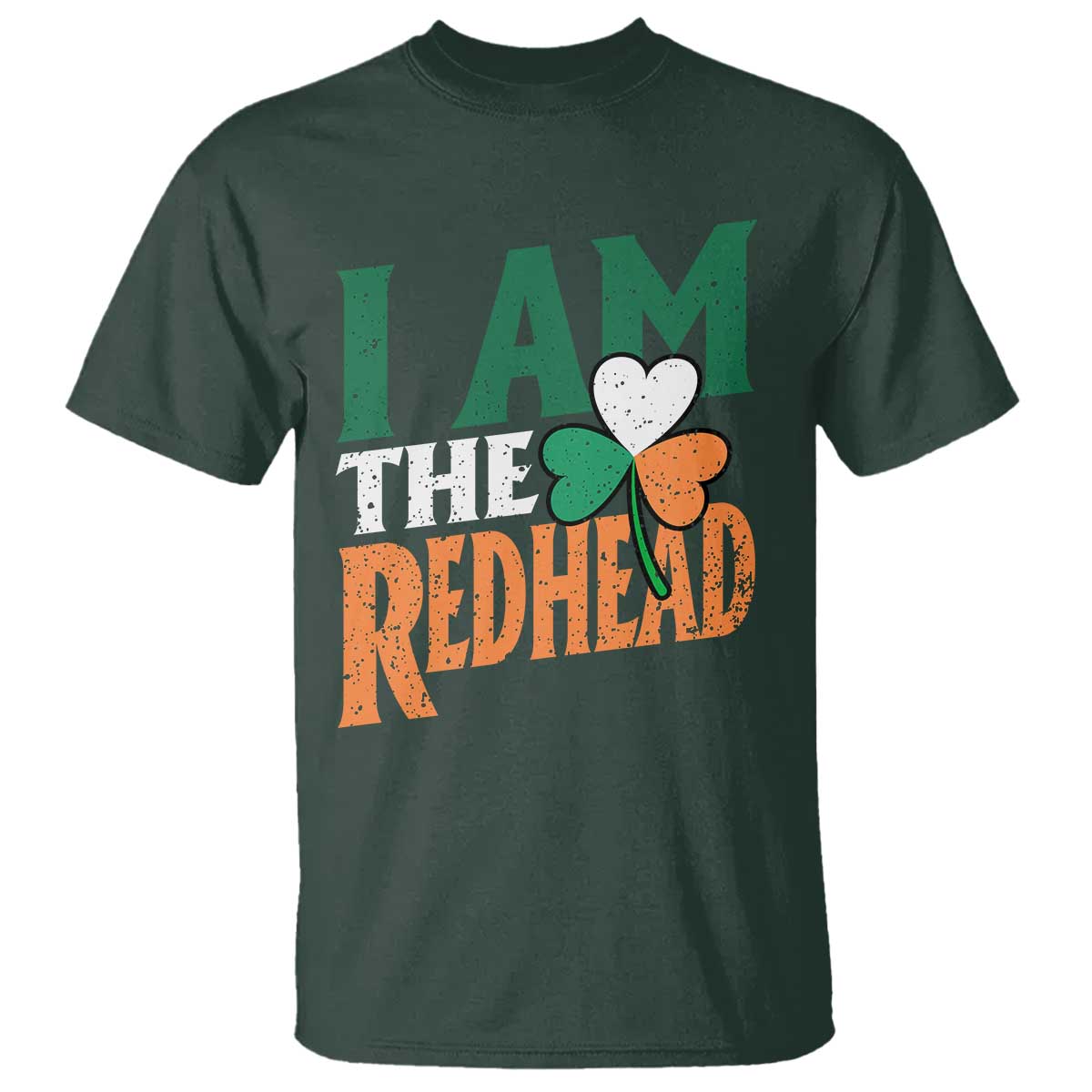 Funny Irish St Patrick's Day I Am The Redhead T Shirt Ireland Flag Shamrock