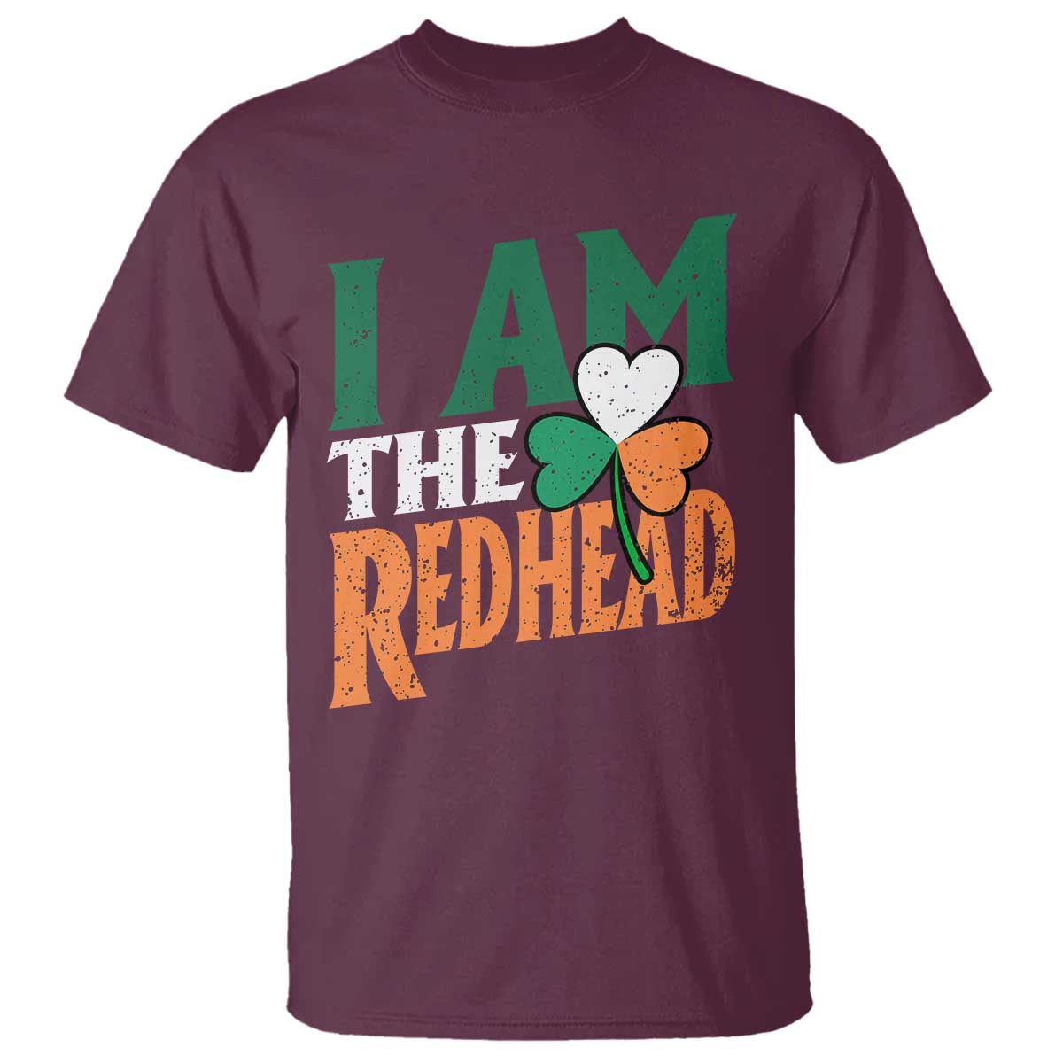 Funny Irish St Patrick's Day I Am The Redhead T Shirt Ireland Flag Shamrock
