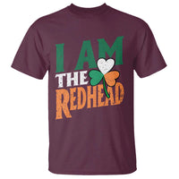 Funny Irish St Patrick's Day I Am The Redhead T Shirt Ireland Flag Shamrock